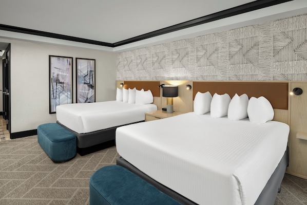 Premium Suite, 2 Queen Beds | 1 bedroom, premium bedding, in-room safe, blackout drapes