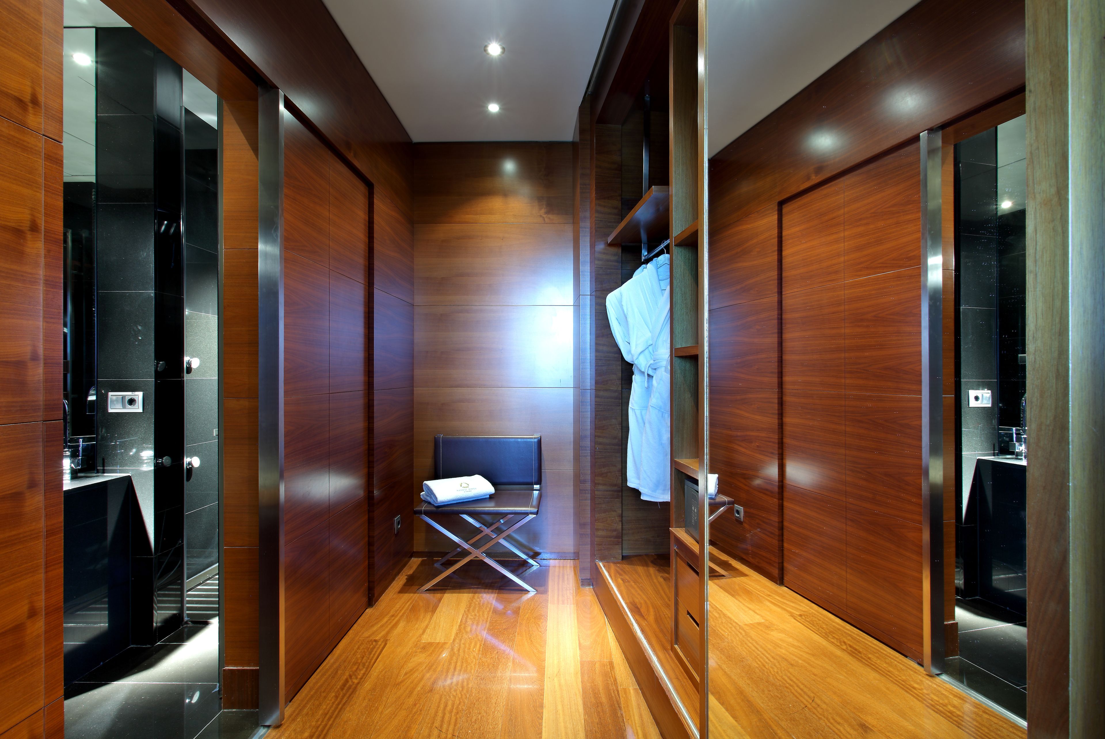 separate bathtub and shower, designer toiletries, hair dryer, towels