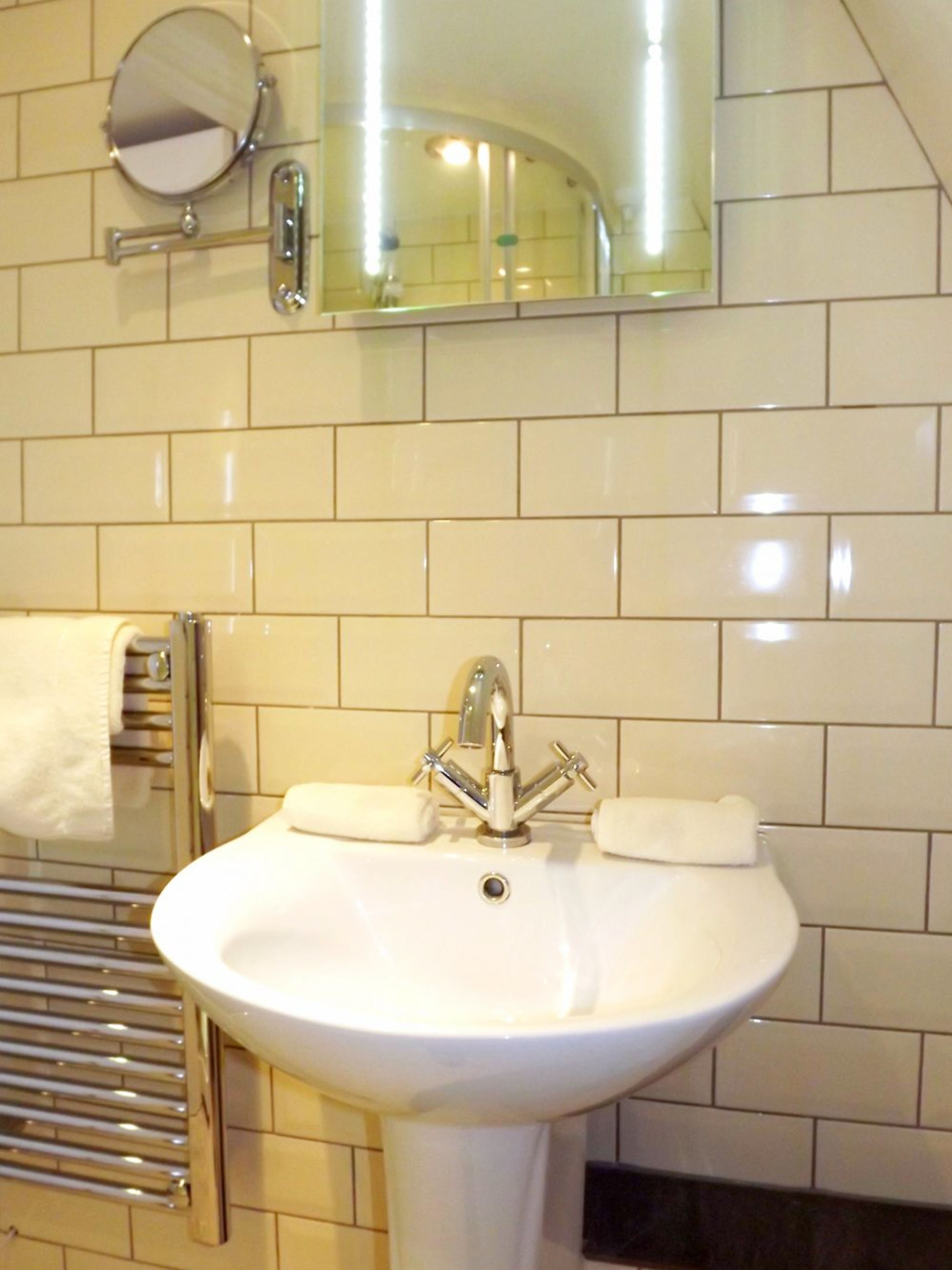 free toiletries, hair dryer, towels