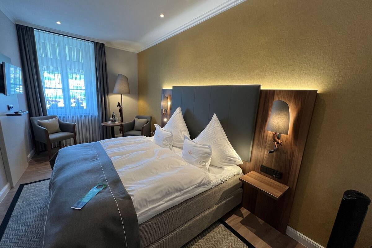Habitación doble Confort, para no fumadores, vista al río | 1 habitación, ropa de cama de alta calidad y edredón