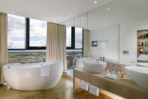 Presidential Suite, 1 King Bed, River View (Balcony) | Bathroom | Separate bathtub and shower, eco-friendly toiletries, hair dryer, towels