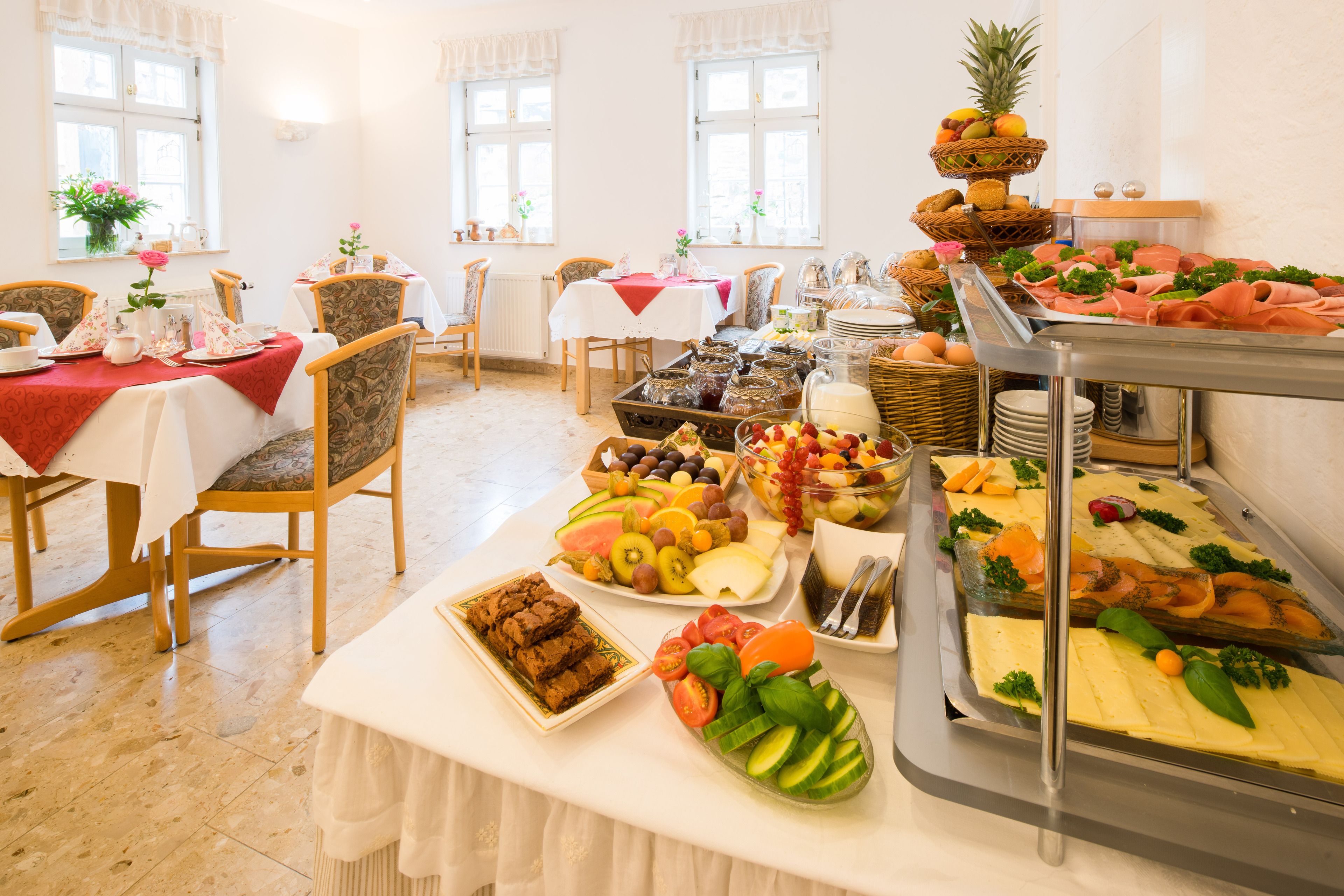 daily buffet breakfast (eur 12.50 per person)