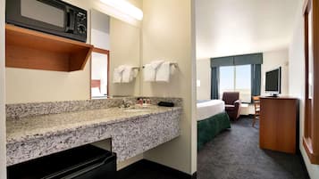Blackout curtains, soundproofing, iron/ironing board