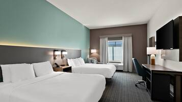 Standard Room, 2 Queen Beds, Non Smoking | Premium bedding, down comforters, pillowtop beds, desk