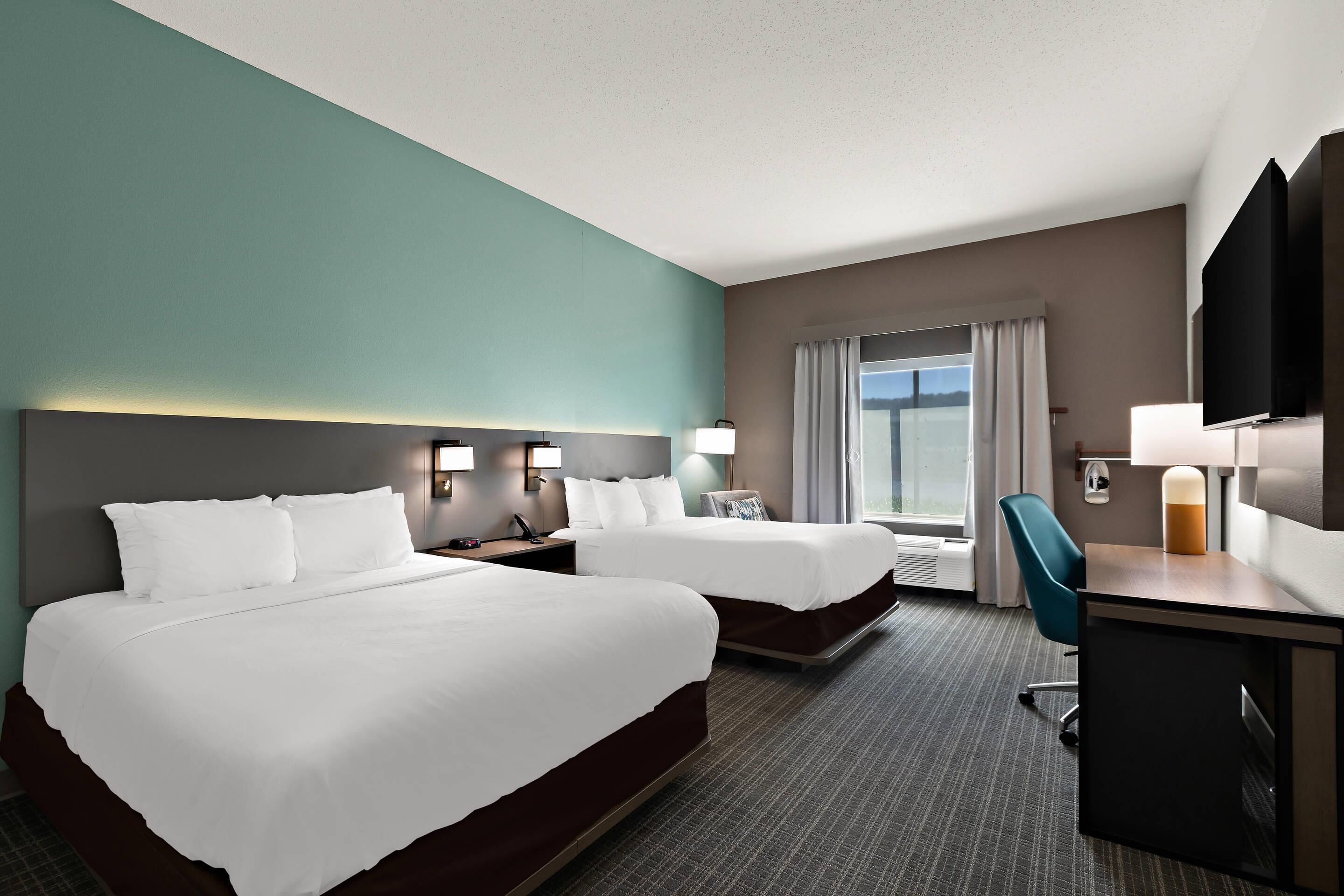 Room, 2 Queen Beds, Accessible, Non Smoking | Premium bedding, down comforters, pillowtop beds, desk