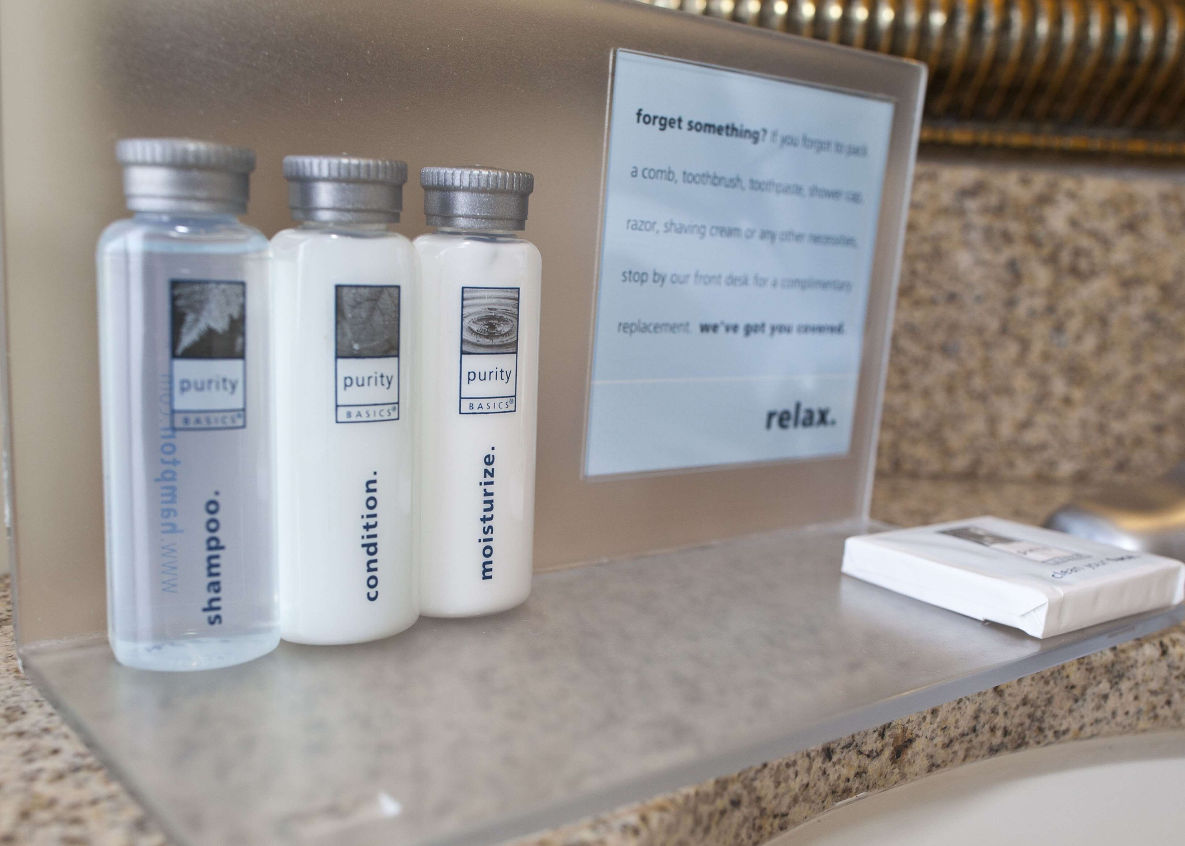 free toiletries, hair dryer, towels, soap