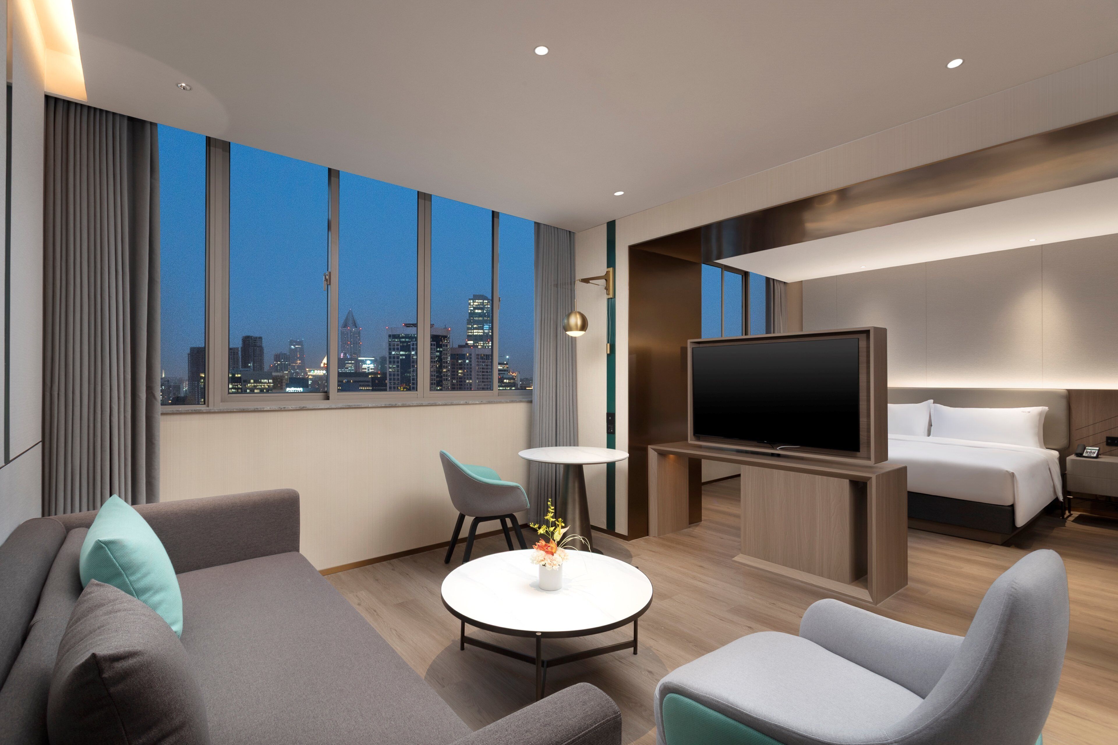 Down comforters, minibar, in-room safe, desk