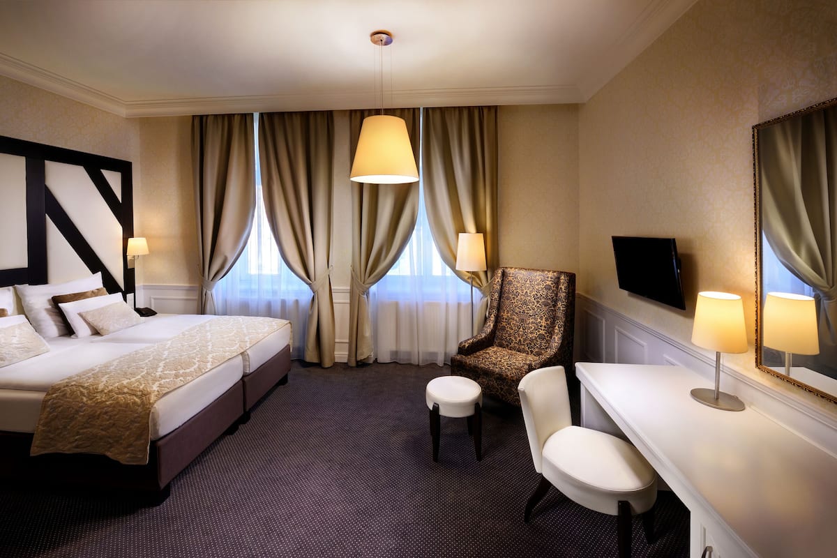 Minibar, in-room safe, desk, cots/infant beds