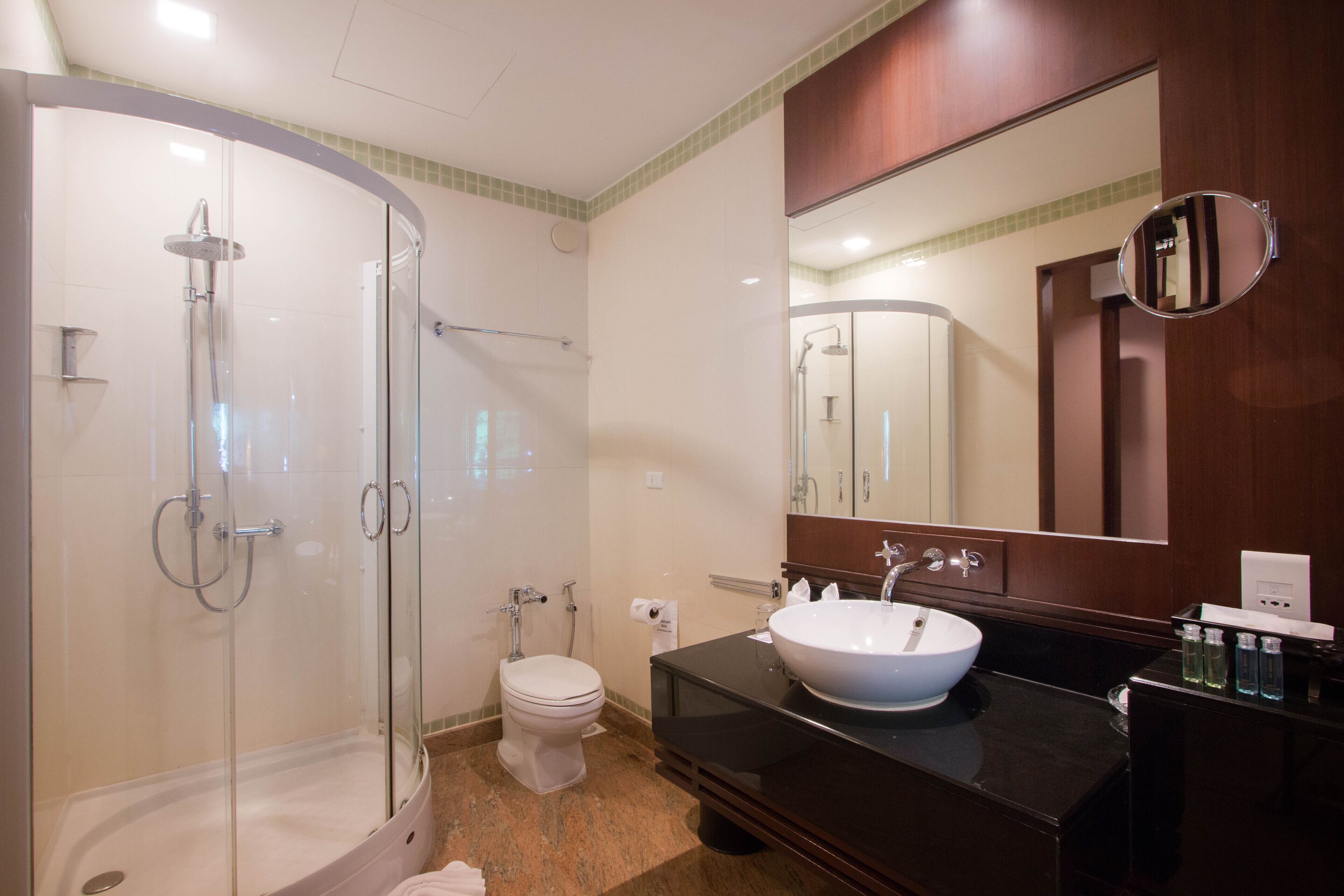 deluxe room, mountain view | bathroom | separate bathtub and shower, free toiletries, hair dryer, bathrobes