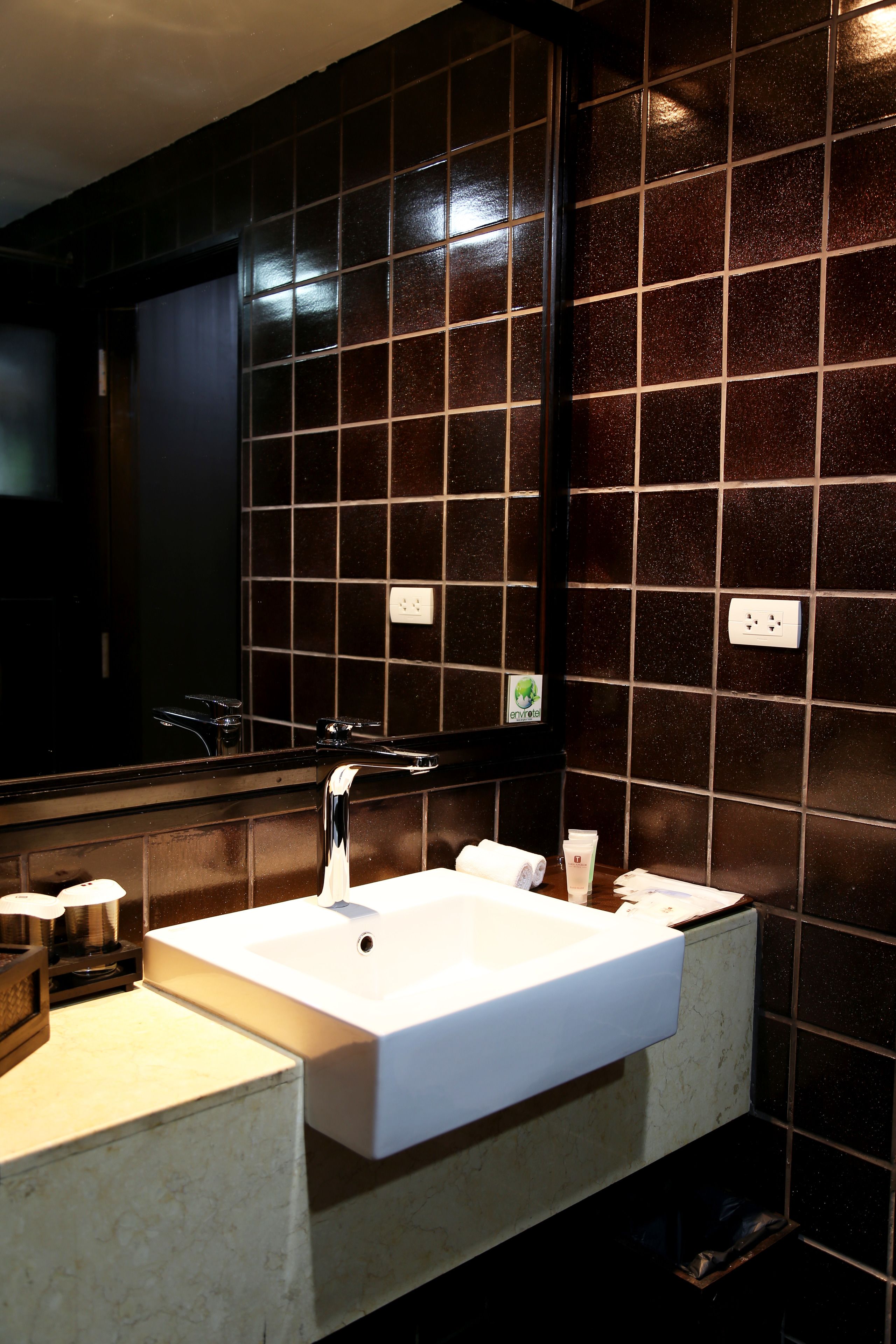 eco-friendly toiletries, hair dryer, bathrobes, slippers