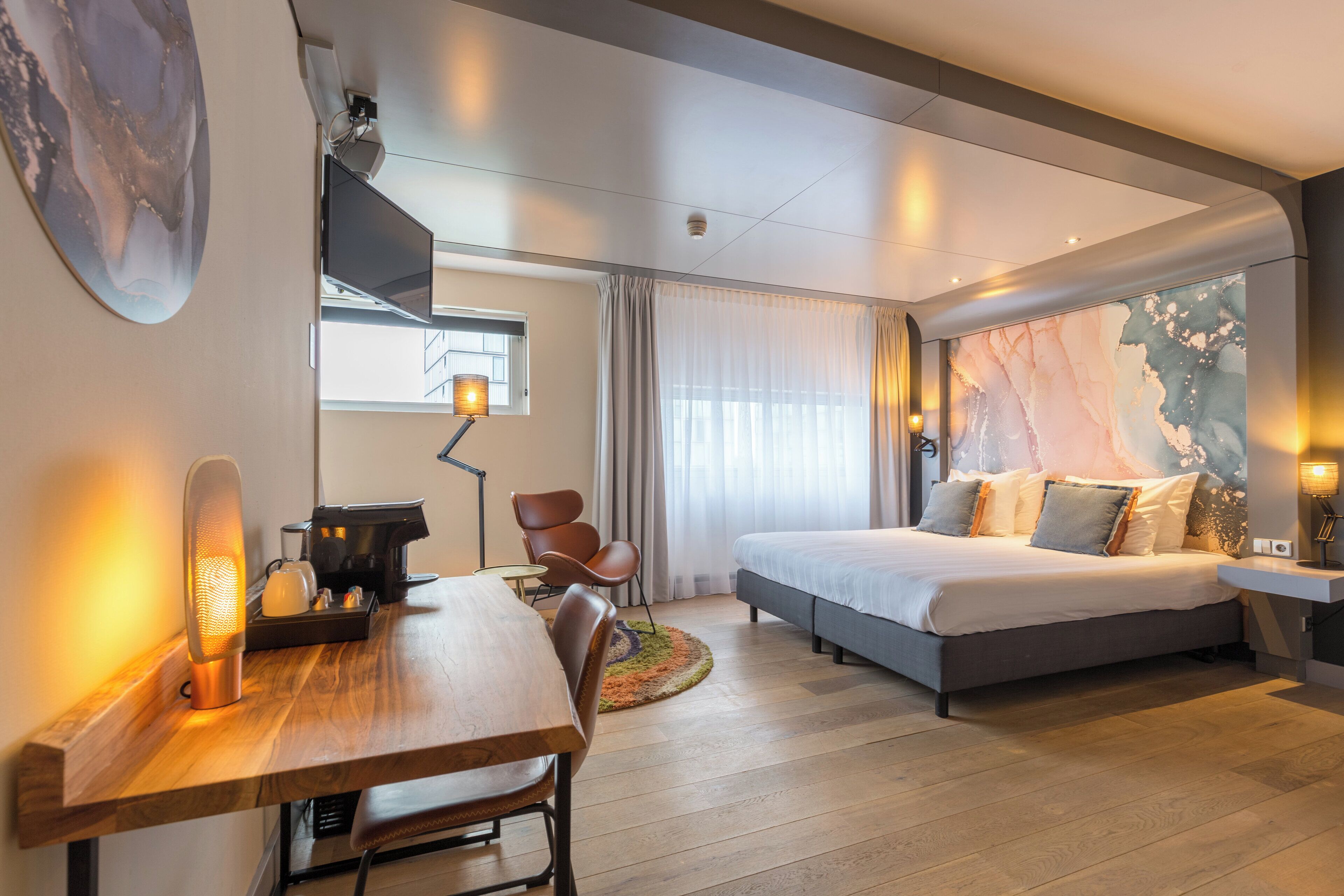 in-room safe, desk, laptop workspace, iron/ironing board