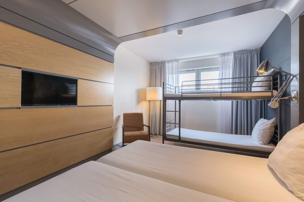 In-room safe, desk, laptop workspace, iron/ironing board