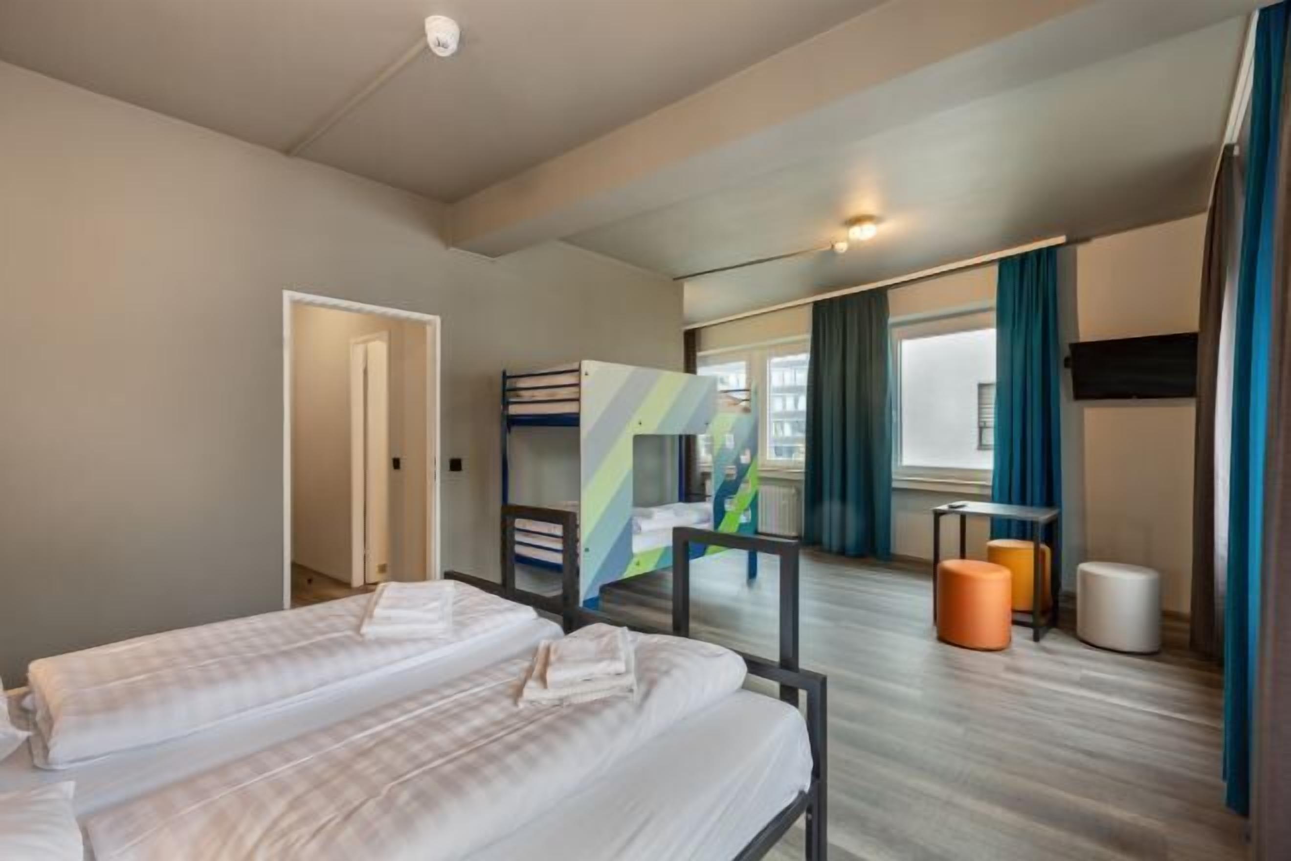 Desk, blackout curtains, iron/ironing board, free WiFi