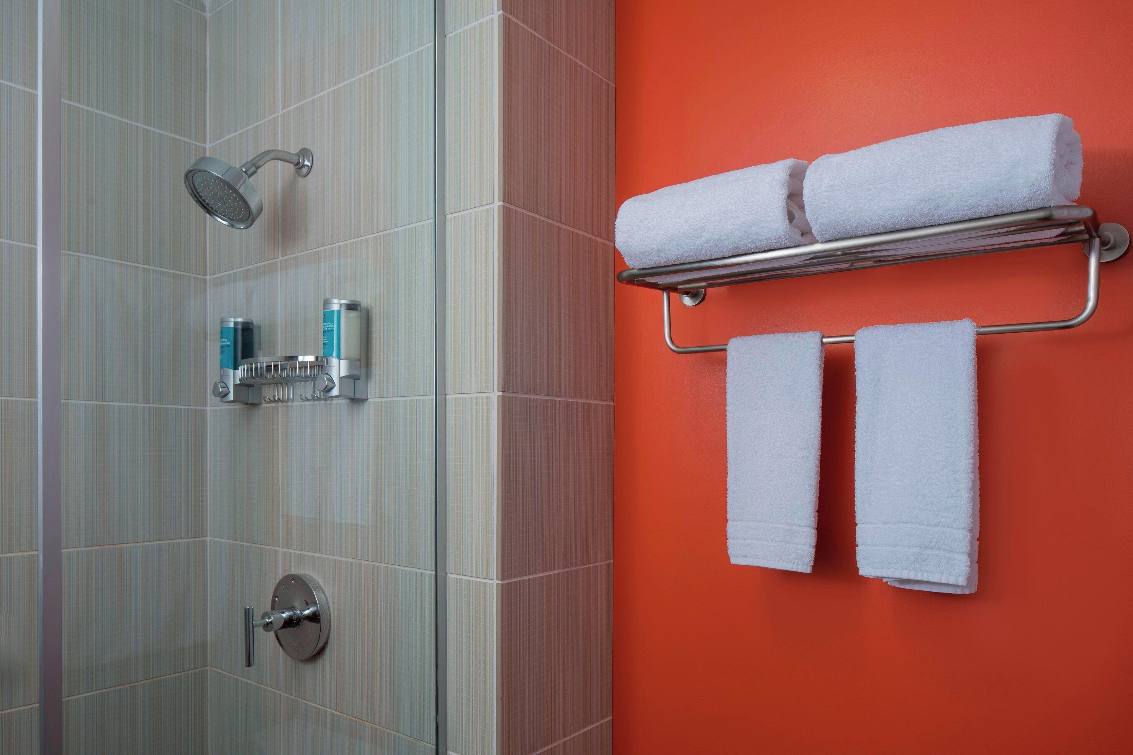 free toiletries, hair dryer, towels, soap