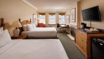 Deluxe Room, 2 Queen Beds | In-room safe, desk, laptop workspace, blackout drapes