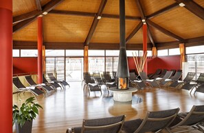 Sauna, steam room, body treatments, aromatherapy, facials, reflexology