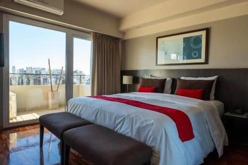 Premium bedding, down comforters, pillowtop beds, minibar