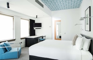 Pillow-top beds, minibar, in-room safe, desk
