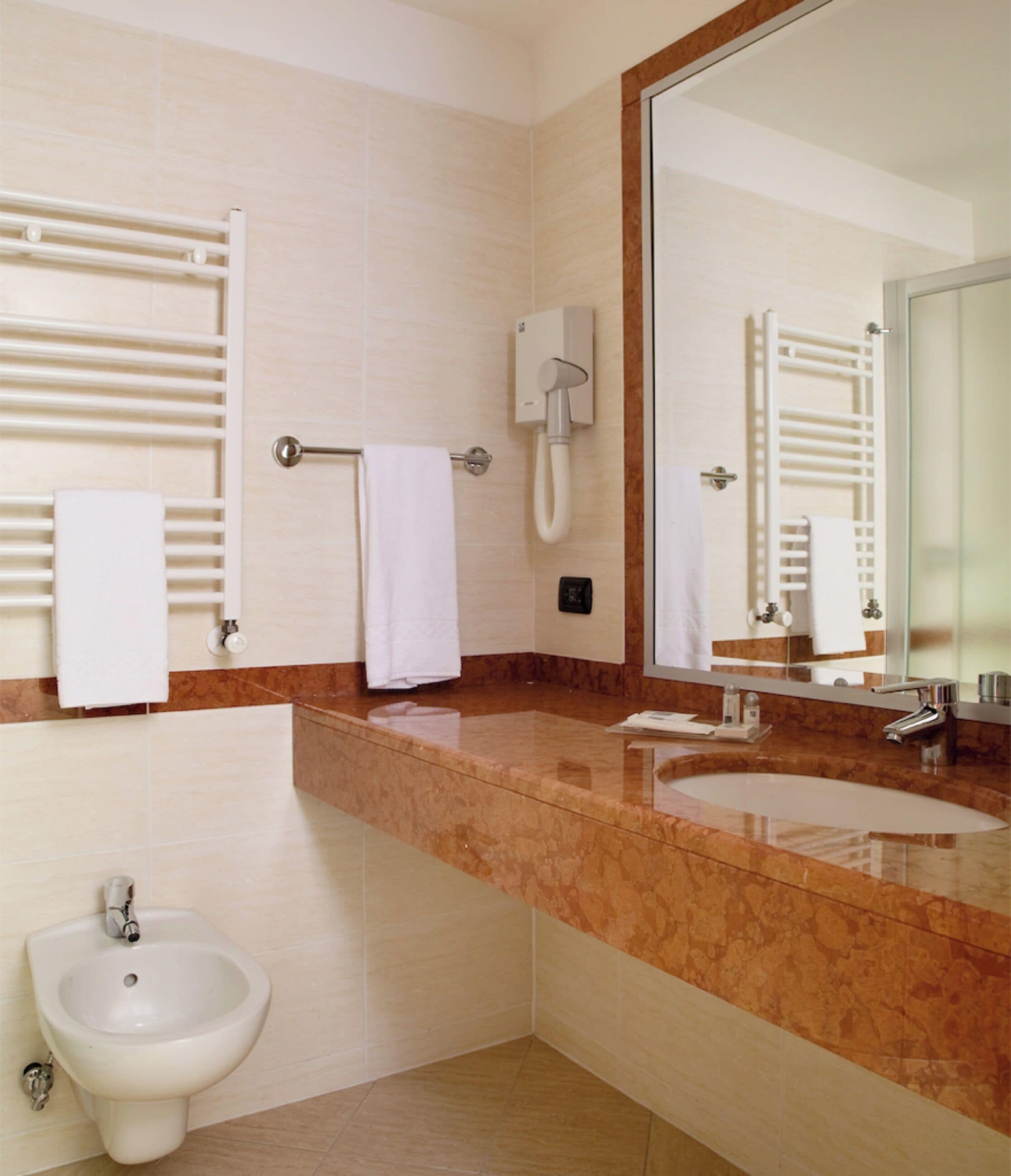 shower, rainfall showerhead, free toiletries, bidet