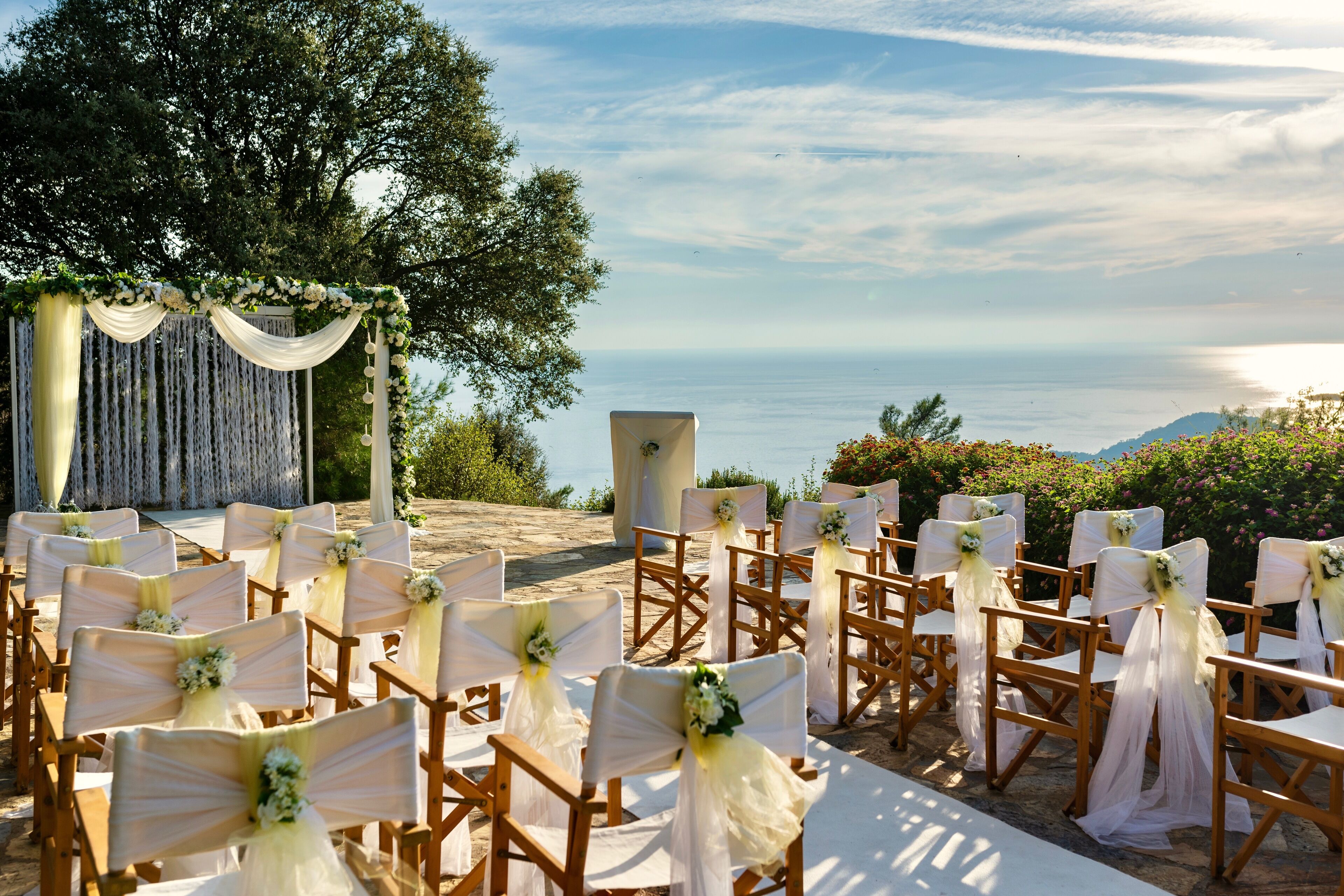 Outdoor wedding area