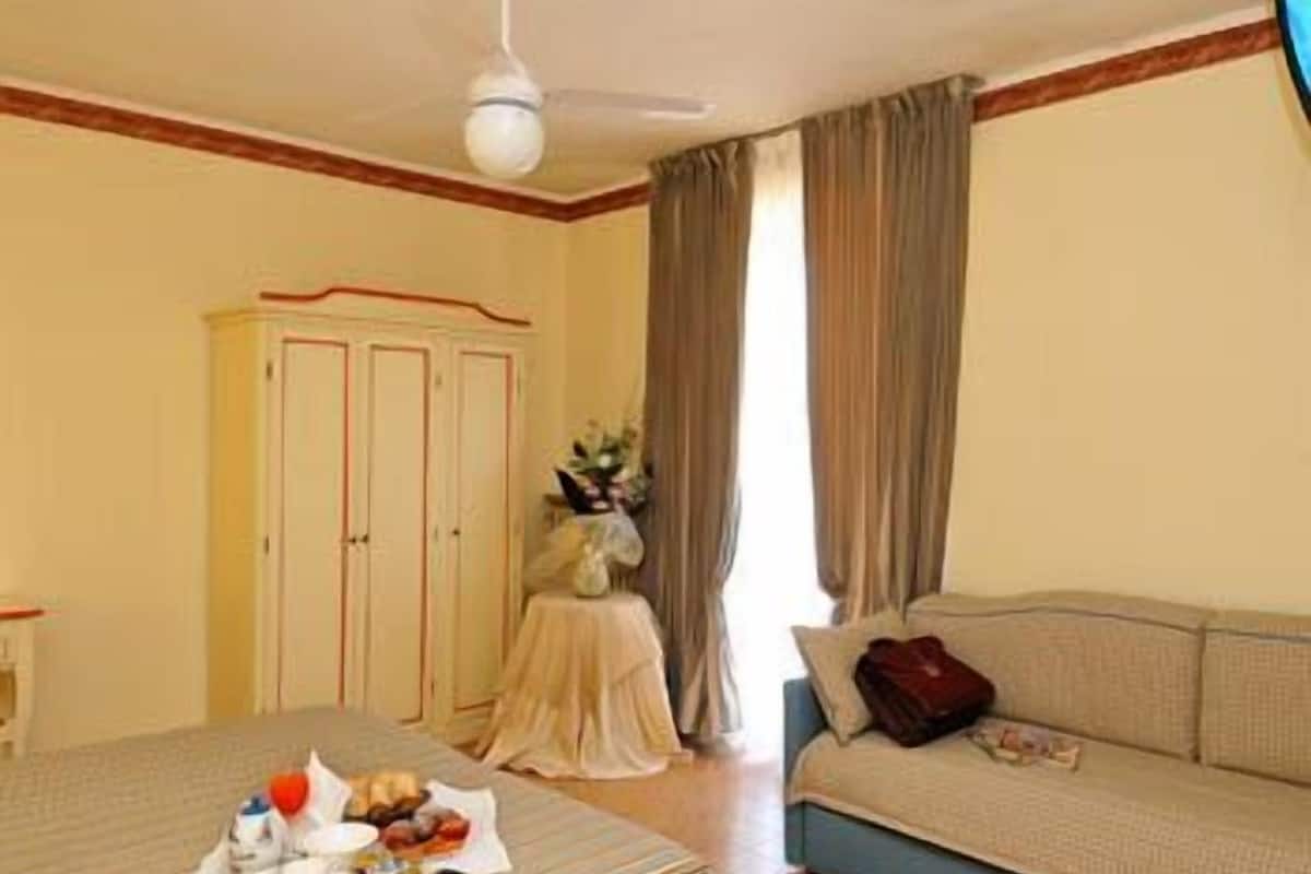 superior double room | living area | plasma tv