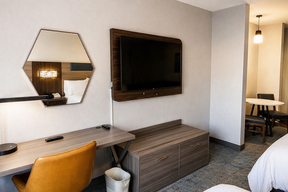 Premium bedding, desk, iron/ironing board, free WiFi