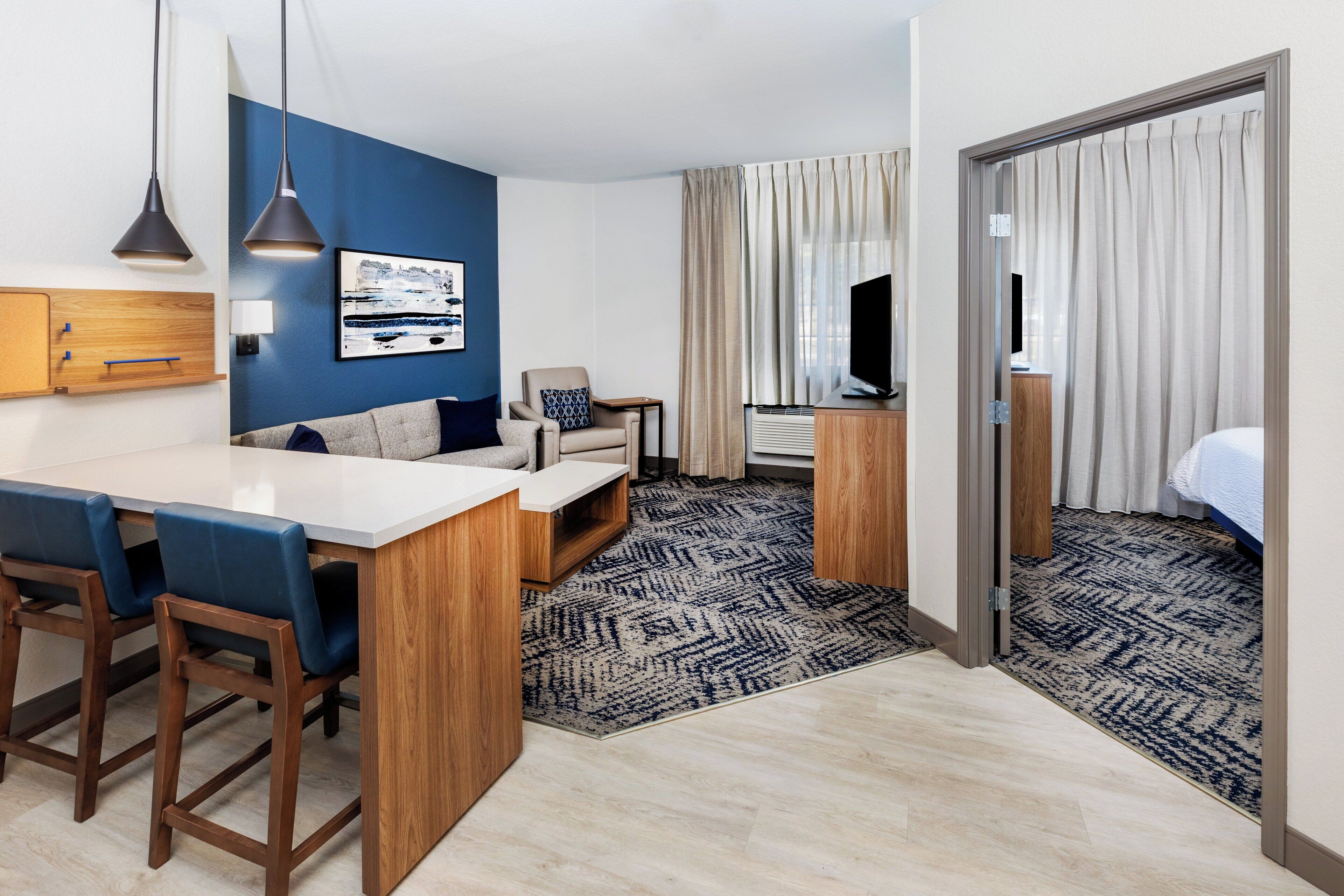 Suite, 1 Bedroom | Individually furnished, desk, laptop workspace, blackout drapes