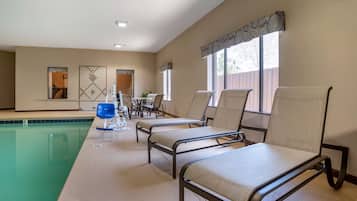 Indoor pool, pool loungers