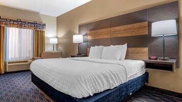 Standard Room, 1 Queen Bed, Non Smoking, Refrigerator | Desk, laptop workspace, blackout curtains, iron/ironing board