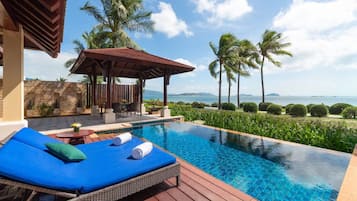 Suite estudio, 1 habitación, frente al océano | 1 habitación, sábanas italianas Frette y ropa de cama de alta calidad