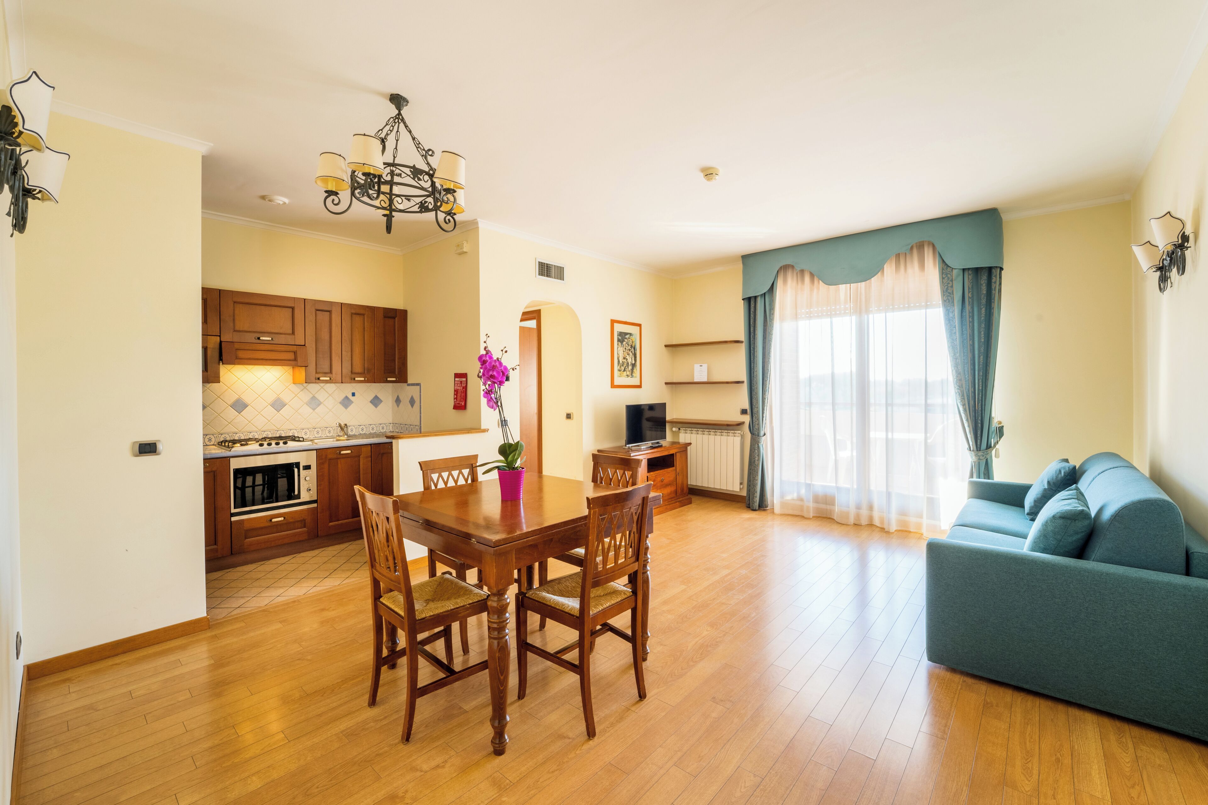 Réfrigérateur, micro-ondes, plaque de cuisson, lave-vaisselle