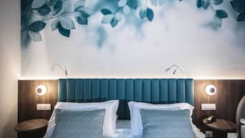 Down duvets, minibar, in-room safe, desk