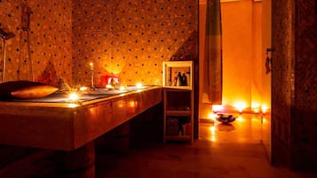Steam room, body treatments, aromatherapy, body wraps, body scrubs