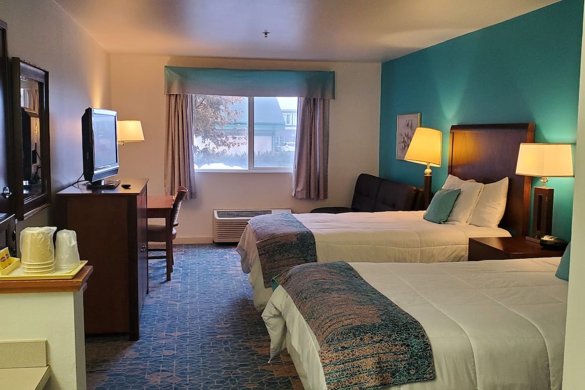 Room, 2 Queen Beds | Iron/ironing board, free WiFi, bed sheets
