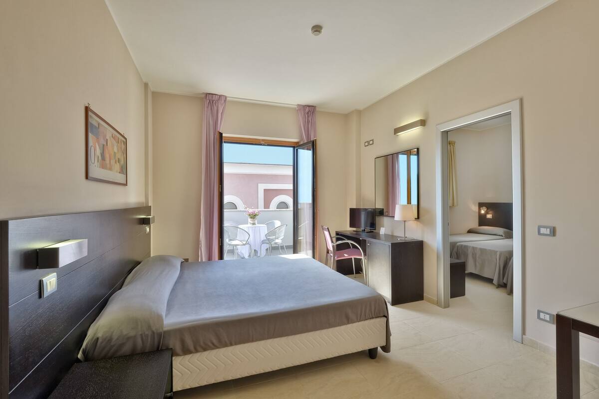 classic quadruple room, 2 bedrooms | pillow-top beds, minibar, in-room safe, desk