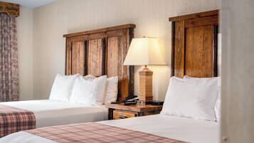 Classic Room, 2 Queen Beds with Jetted Tub | Desk, blackout drapes, iron/ironing board, free WiFi