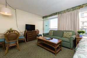 Studio 1 bathroom condo | Living area