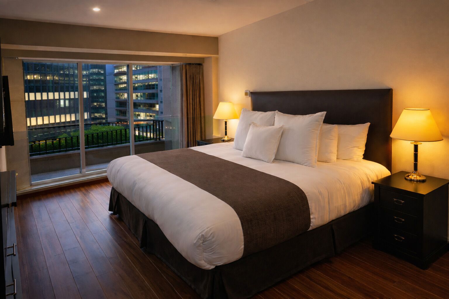 Rom – president | Sengetøy av topp kvalitet, dundyner og safe på rommet