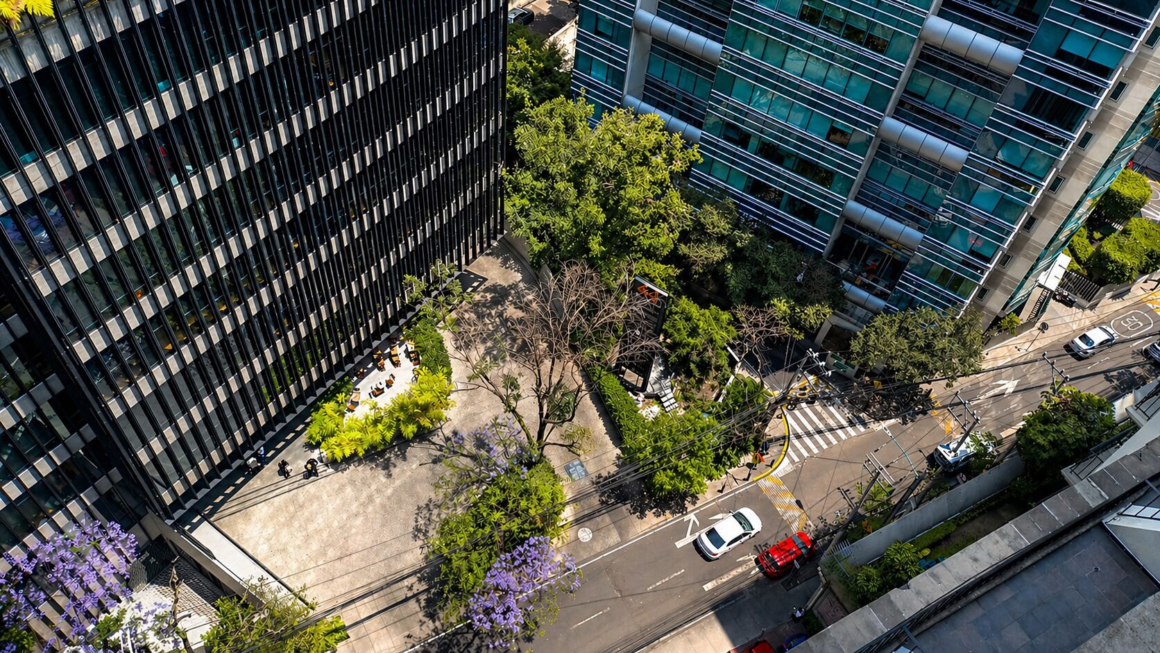 Vue sur la ville depuis l’hébergement