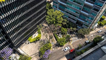 Vue sur la ville depuis l’hébergement