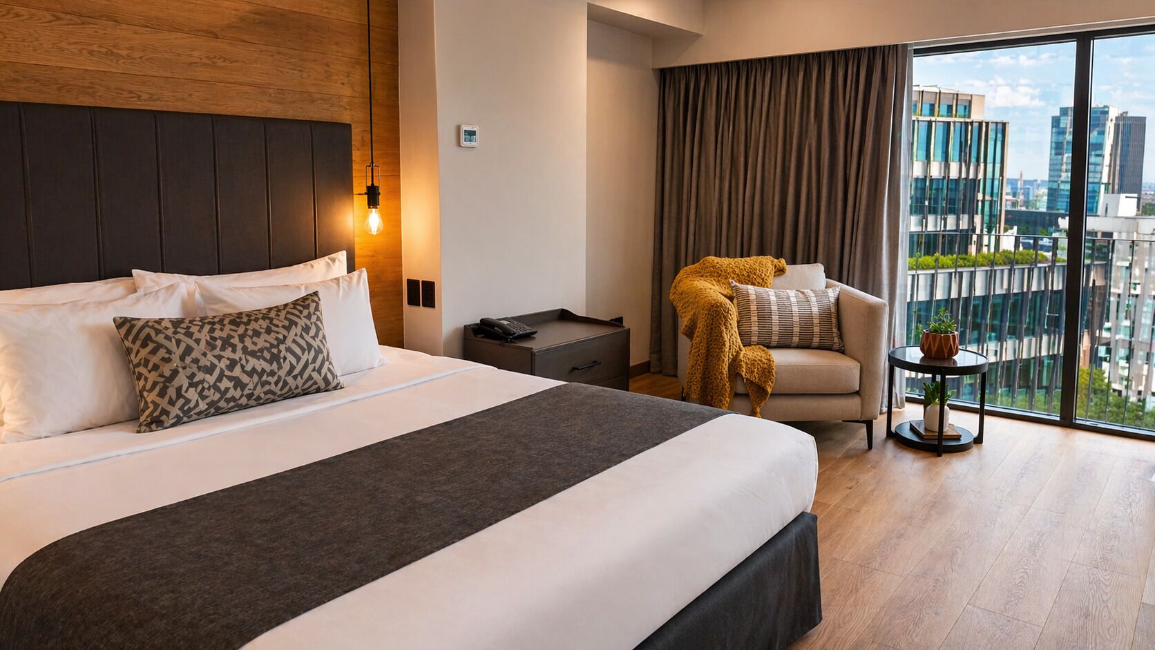Suite Deluxe, vistas a la ciudad | Ropa de cama de alta calidad y edredones de plumas