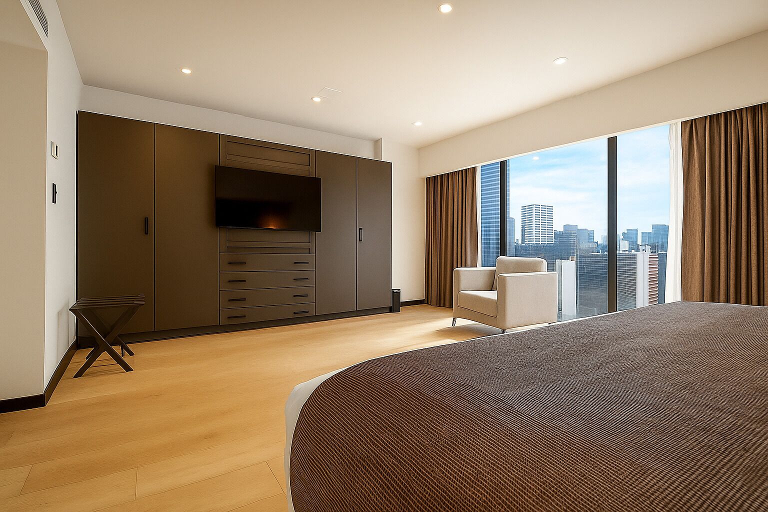 Premium bedding, down comforters, in-room safe, individually decorated