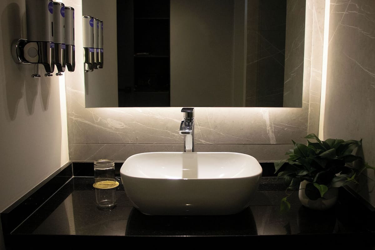 free toiletries, hair dryer, bathrobes, slippers