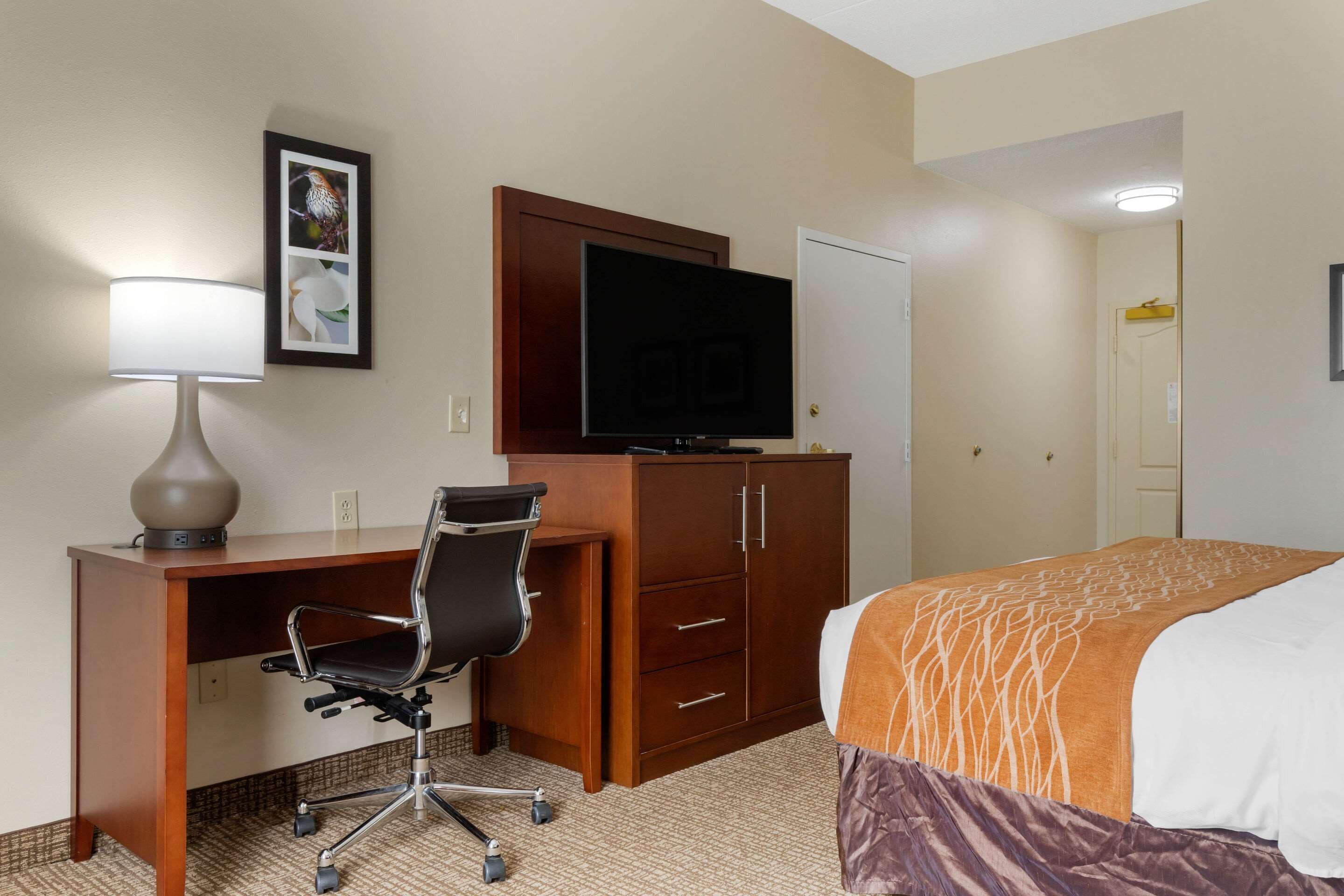 standard room, 1 king bed, non smoking | premium bedding, desk, blackout curtains, iron/ironing board