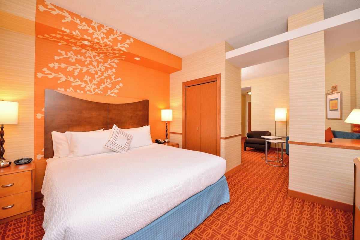 Premium bedding, desk, blackout curtains, iron/ironing board