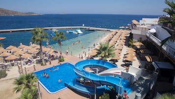 Indoor pool, 3 outdoor pools, pool umbrellas, pool loungers