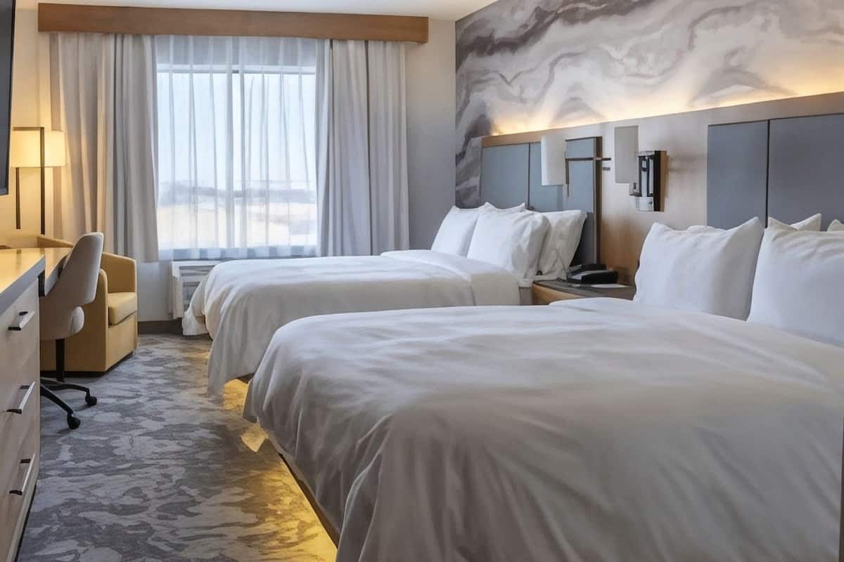Literie hypoallergénique, surmatelas, coffres-forts dans les chambres