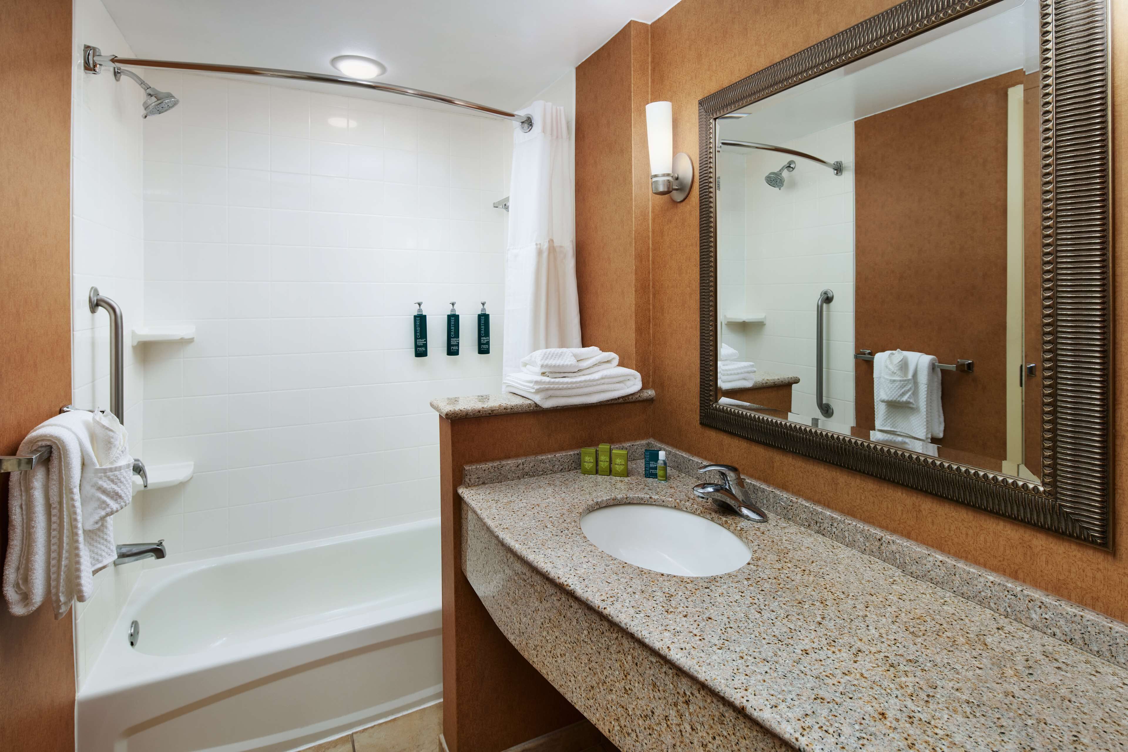 Bathroom | Combined shower/tub, free toiletries, hair dryer, towels