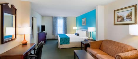 Phòng Suite, 1 giường cỡ king, bồn tắm thủy lực | Két bảo mật tại phòng, bàn, bàn ủi/dụng cụ ủi quần áo