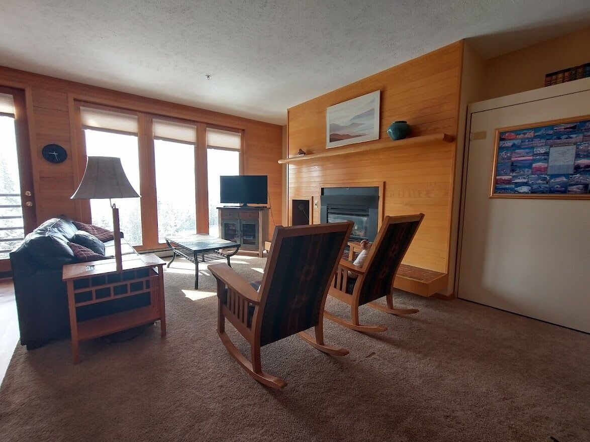 Timber Ridge Two Bedroom | Living area | Flat-screen TV, fireplace